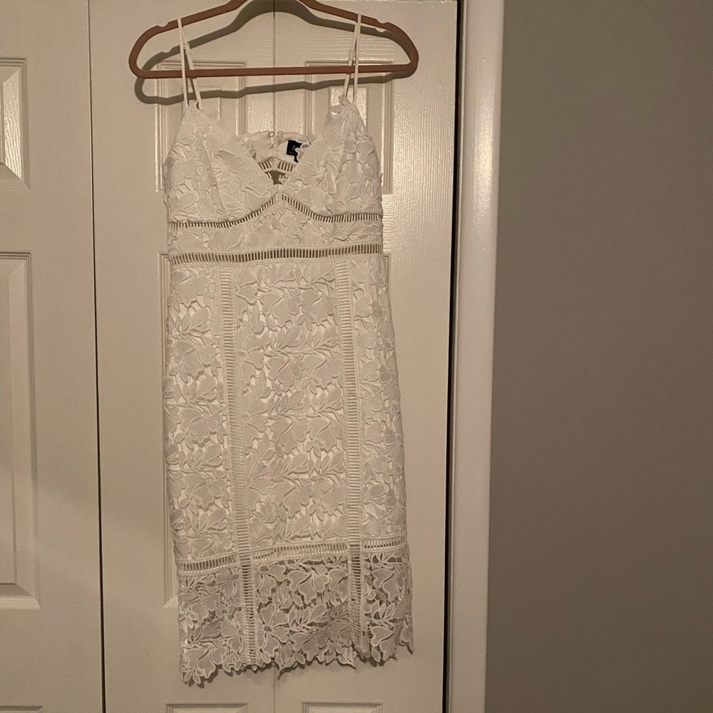 White Lace Dress Size 6-Small